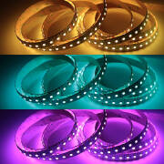 Triple Line RGBW LED Tape | 120° 24V DC | Fertigung nach Maß in Länge 10cm | 7x RGB LEDs & 14x weiße LEDs | 3 Watt gesamt |