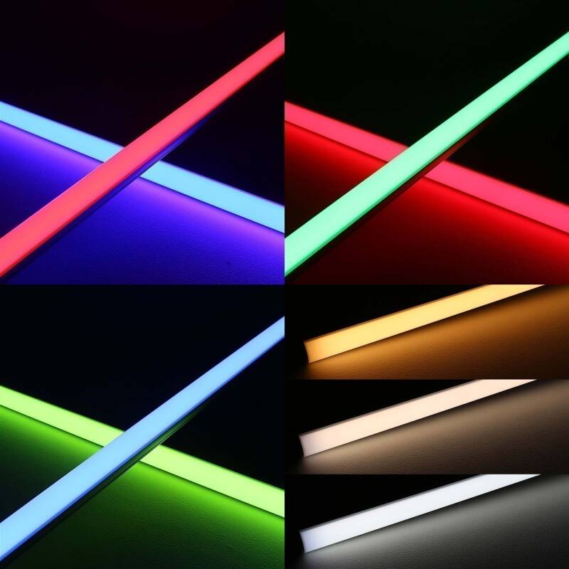 COB LED Leiste RGB+CCT "ROUND" dimmbar diffus | 180° 24V DC CRI 95+ | Fertigung nach Maß in Länge 24cm | 175x COB LEDs | 262 Lumen gesamt | 3,9 Watt gesamt |