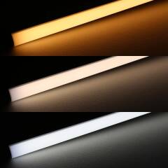 COB LED Leiste RGB+CCT "ROUND" dimmbar diffus | 180° 24V DC CRI 95+ | Fertigung nach Maß in Länge 24cm | 175x COB LEDs | 262 Lumen gesamt | 3,9 Watt gesamt |