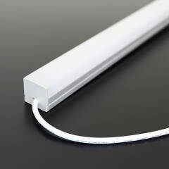 RGBWW LED-Lichtleiste "Edgy-Line" | diffus | 120° 24V DC | Fertigung nach Maß in Länge 23cm | 12x 5050 RGBWW LEDs | 3 Watt gesamt |