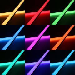 RGBWW LED-Lichtleiste "Edgy-Line" | diffus | 120° 24V DC | Fertigung nach Maß in Länge 23cm | 12x 5050 RGBWW LEDs | 3 Watt gesamt |