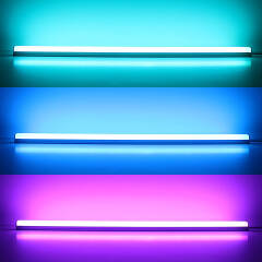 RGBWW LED-Lichtleiste "Edgy-Line" | diffus | 120° 24V DC | Fertigung nach Maß in Länge 23cm | 12x 5050 RGBWW LEDs | 3 Watt gesamt |