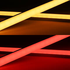 RGBWW LED-Lichtleiste "Edgy-Line" | diffus | 120° 24V DC | Fertigung nach Maß in Länge 23cm | 12x 5050 RGBWW LEDs | 3 Watt gesamt |