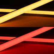 RGBWW LED-Lichtleiste "Edgy-Line" | diffus | 120° 24V DC | Fertigung nach Maß in Länge 23cm | 12x 5050 RGBWW LEDs | 3 Watt gesamt |
