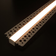 Einputz LED-Lichtleiste Plaster für Trockenbau – diffus dimmbar – warmweiß 2700 K – CRI92 24V DC 180° – 528x LED Chips 12,5 W – 1172 lm/m