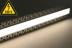 230V Alu COB LED-Lichtleiste Plaster max zum Einputzen...