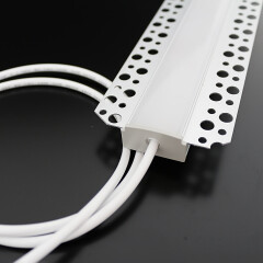 LED Trockenbauprofil Plaster max mit Double-Line COB LED Streifen – diffus dimmbar – tageslichtweiß 6300 K – CRI91 24V DC 180° – 600x LED Chips 24,5 W – 2253 lm/m