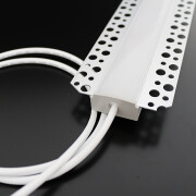 LED Trockenbauprofil Plaster max mit Double-Line COB LED Streifen – diffus dimmbar – tageslichtweiß 6300 K – CRI91 24V DC 180° – 600x LED Chips 24,5 W – 2253 lm/m