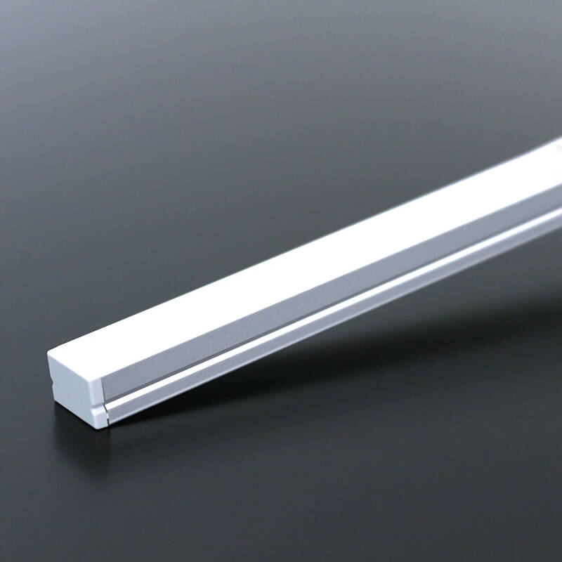 Alu COB RGB LED-Leiste MICRO-LINE dimmbar farbwechselnd – Abdeckung weiß diffus – 840 LEDs – 690 Lumen – 15.8 W je Meter – 180° 24V DC