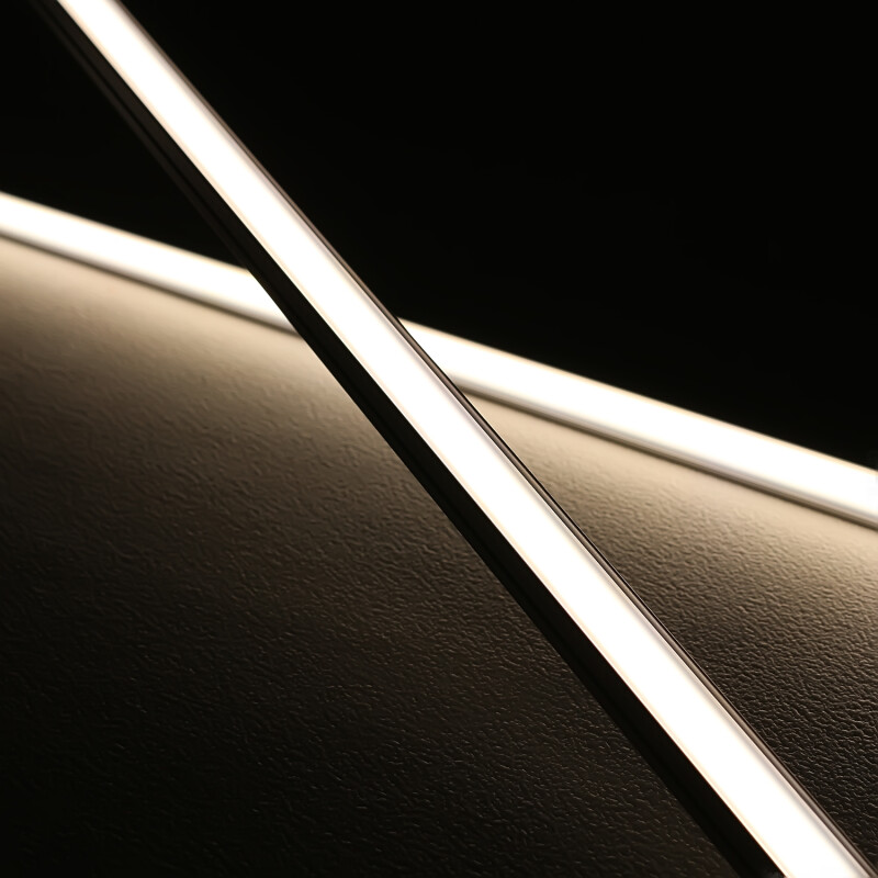 LED-Lichtleiste COB MICRO-LINE BLACK Alu dimmbar – Abdeckung schwarz – neutralweiß 4000 K – CRI92 24V DC 180° – 528x LED Chips 12,7 W – 1232 lm/m