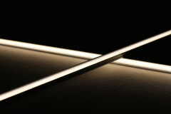 LED-Lichtleiste COB MICRO-LINE BLACK Alu dimmbar – Abdeckung schwarz – neutralweiß 4000 K – CRI92 24V DC 180° – 528x LED Chips 12,7 W – 1232 lm/m