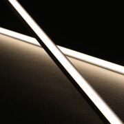 LED-Lichtleiste COB MICRO-LINE BLACK Alu dimmbar – Abdeckung schwarz – neutralweiß 4000 K – CRI92 24V DC 180° – 528x LED Chips 12,7 W – 1232 lm/m