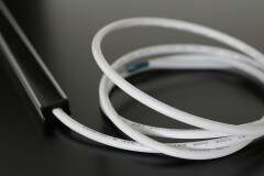 Lichtleiste COB LED MICRO-LINE BLACK Alu dimmbar – Abdeckung schwarz – warmweiß 2700 K – CRI92 24V DC 180° – 528x LED Chips 12,5 W – 1172 lm/m