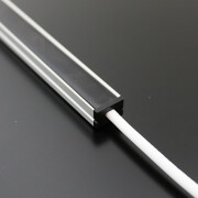 CCT COB LED-Leiste MICRO-LINE BLACK Alu dimmbar – Abdeckung schwarz – 640 LEDs 16 W je Meter – einstellbare Farbtemperatur 2700 K-6500 K dualweiß – 24V DC 180° CRI 90+