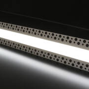 230V COB LED-Lichtleiste "Plaster max" zum Einputzen für Trockenbau | diffus dimmbar | mit Double-Line COB LED Streifen IP65 tageslichtweiß 6500K CRI96 | Maßanfertigung in Länge 23 cm | 192x COB LEDs | 413 Lumen | 4,54 Watt |