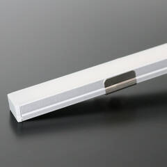 Lichtleiste COB LED "MICRO-LINE" Alu dimmbar | Abdeckung weiß diffus | warmweiß 2700K | CRI92 24VDC 180° | Maßanfertigung in Länge 20 cm | 95x COB LEDs | 211 Lumen | 2,25 Watt |