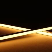 Lichtleiste COB LED "MICRO-LINE" Alu dimmbar | Abdeckung weiß diffus | warmweiß 2700K | CRI92 24VDC 180° | Maßanfertigung in Länge 20 cm | 95x COB LEDs | 211 Lumen | 2,25 Watt |