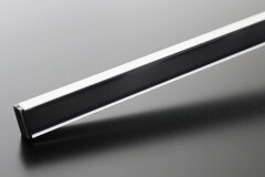 Lichtleiste COB LED "MICRO-LINE BLACK" Alu dimmbar | Abdeckung schwarz | warmweiß 2700K | CRI92 24VDC 180° | Maßanfertigung in Länge 54 cm | 275x COB LEDs | 610 Lumen | 6,51 Watt |