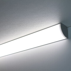 LED Eckleuchte CORNER MAX diffus mit 230V Twin-COB LED-Streifen – IP65 wasserdicht dimmbar – CRI96 180° tageslichtweiß 6500 K – 960x LEDs 22,7 W 2065 lm /m