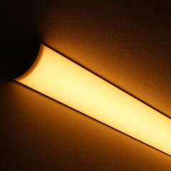 LED Eckleuchte CORNER MAX diffus mit 230V Twin-COB LED-Streifen – IP65 wasserdicht dimmbar – CRI93 180° warmweiß 2700 K – 960x LEDs 22,8 W 1857 lm /m