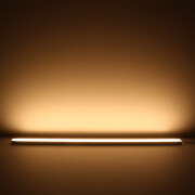 LED-Lichtleiste flach Slim-Line MAX diffus mit 230V Twin-COB LED-Streifen – IP65 wasserdicht dimmbar – CRI93 180° warmweiß 2700 K – 960x LEDs 22,8 W 1857 lm /m