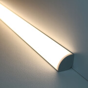 Double-Line COB LED Eckleuchte CORNER MAX diffus – neutralweiß 4000 K – CRI92 24V DC 180° – 600x LED Chips 24,6 W – 2115 lm/m