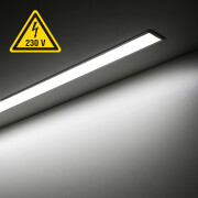 Double-Line COB LED Einbauleuchte INSIDE MAX II diffus – tageslichtweiß 6300 K – CRI91 24V DC 180° – 600x LED Chips 24,5 W – 2253 lm/m