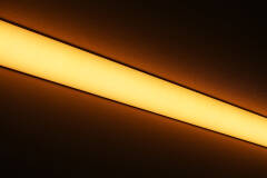 LED Eckleuchte "CORNER MAX" diffus mit 230V Twin-COB LED-Streifen | IP65 wasserdicht dimmbar | CRI93 180° warmweiß 2700K | Maßanfertigung in Länge 22 cm | 192x COB LEDs | 371 Lumen | 4,56 Watt