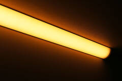 LED Eckleuchte "CORNER MAX" diffus mit 230V Twin-COB LED-Streifen | IP65 wasserdicht dimmbar | CRI93 180° warmweiß 2700K | Maßanfertigung in Länge 22 cm | 192x COB LEDs | 371 Lumen | 4,56 Watt