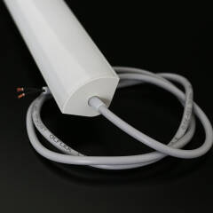 LED Eckleuchte "CORNER MAX" diffus mit 230V Twin-COB LED-Streifen | IP65 wasserdicht dimmbar | CRI93 180° warmweiß 2700K | Maßanfertigung in Länge 22 cm | 192x COB LEDs | 371 Lumen | 4,56 Watt