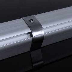 LED Eckleuchte "CORNER MAX" diffus mit 230V Twin-COB LED-Streifen | IP65 wasserdicht dimmbar | CRI93 180° warmweiß 2700K | Maßanfertigung in Länge 22 cm | 192x COB LEDs | 371 Lumen | 4,56 Watt