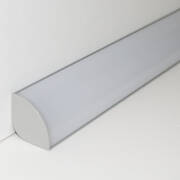 LED Eckleuchte "CORNER MAX" diffus mit 230V Twin-COB LED-Streifen | IP65 wasserdicht dimmbar | CRI93 180° warmweiß 2700K | Maßanfertigung in Länge 22 cm | 192x COB LEDs | 371 Lumen | 4,56 Watt