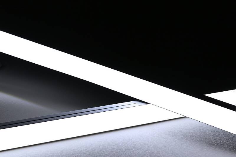 LED Lichtleiste flach "SLIM-LINE MAX" diffus mit 230V Twin-COB LED-Streifen | IP65 wasserdicht dimmbar | CRI96 180° tageslichtweiß 6500K | Maßanfertigung in Länge 87 cm | 816x COB LEDs | 1756 Lumen | 19,3 Watt |