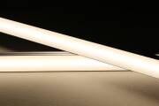 LED Lichtleiste flach "SLIM-LINE MAX" diffus mit 230V Twin-COB LED-Streifen | IP65 wasserdicht dimmbar | CRI93 180° neutralweiß 4000K | Maßanfertigung in Länge 22 cm | 192x COB LEDs | 389 Lumen | 4,39 Watt |