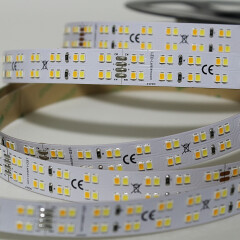 Twin Line CCT LED Streifen – 320 × 2835 LEDs – 2 × 14 W je Meter – Farbtemperatur einstellbar zwischen 2700 K-6700 K – CRI 90+ 24V DC 120°