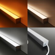 Twin Line CCT LED-Leiste Connect Pro – diffus – 320 × 2835 LEDs – 2 × 14 W je Meter – Farbtemperatur einstellbar zwischen 2700 K-6700 K – CRI 90+ 24V DC 120°