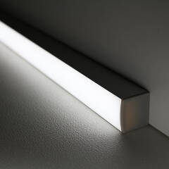 230V COB LED-Leiste "Connect Pro" | diffus dimmbar | mit Double-Line COB LED Streifen IP65 tageslichtweiß 6500K CRI96 180° | Maßanfertigung in Länge 97 cm | 912x COB LEDs | 1963 Lumen | 21,57 Watt |