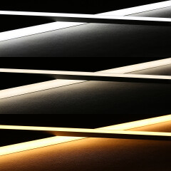 CCT COB LED-Leiste Connect-Line dimmbar diffus – 640 LEDs 16 W je Meter – einstellbare Farbtemperatur 2700 K-6500 K – CRI 90+ 24V DC 180°