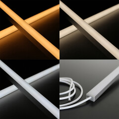 CCT COB LED-Leiste Connect-Line dimmbar diffus – 640 LEDs 16 W je Meter – einstellbare Farbtemperatur 2700 K-6500 K – CRI 90+ 24V DC 180°