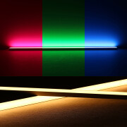 RGBWW LED-Leiste Connect-Line – diffus – 56x Farbwechsel 5050 RGB LEDs & 56x warmweiße 5630 CRI90+ LEDs je Meter – 120° 24V DC