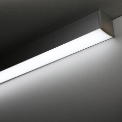 LED-Leiste Connect Pro mit Double-Line COB LED Streifen – BAUSATZ – diffus dimmbar – tageslichtweiß 6300 K – CRI91 24V DC 180° – 600x LED Chips 24,5 W – 2253 lm/m