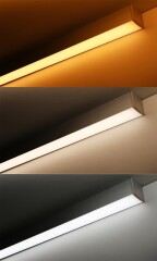 Twin Line CCT LED-Leiste Connect Pro – BAUSATZ – diffus – 320 × 2835 LEDs – 2 × 14 W je Meter – Farbtemperatur einstellbar zwischen 2700 K-6700 K – CRI 90+ 24V DC 120°