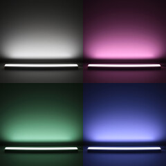 Triple Line RGBW LED-Leiste Connect Pro – BAUSATZ – diffus – 70x mehrfarbige 5050 RGB LEDs & 140x weiße 2835 CRI90+ LEDs je Meter – 120° 24V DC