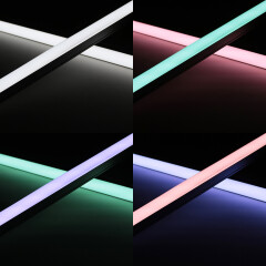 Triple Line RGBW LED-Leiste Connect Pro – BAUSATZ – diffus – 70x mehrfarbige 5050 RGB LEDs & 140x weiße 2835 CRI90+ LEDs je Meter – 120° 24V DC