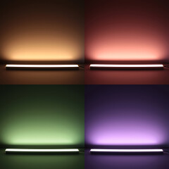 Triple Line RGBWW LED-Leiste Connect Pro – BAUSATZ – diffus – 70x mehrfarbige 5050 RGB LEDs & 140x warmweiße 2835 CRI90+ LEDs je Meter – 120° 24V DC