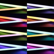 Triple Line RGBWW LED-Leiste Connect Pro – BAUSATZ – diffus – 70x mehrfarbige 5050 RGB LEDs & 140x warmweiße 2835 CRI90+ LEDs je Meter – 120° 24V DC