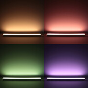 Triple Line RGBWW LED-Leiste Connect Pro – BAUSATZ – diffus – 70x mehrfarbige 5050 RGB LEDs & 140x warmweiße 2835 CRI90+ LEDs je Meter – 120° 24V DC