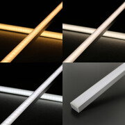 High CRI CCT LED-Leiste Connect-Line dimmbar diffus – BAUSATZ – 240 LEDs 2 × 17Watt je Meter – einstellbare Farbtemperatur 2700 K-6500 K – CRI 95+ 24V DC 120°