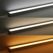 CCT COB LED-Leiste Connect-Line dimmbar diffus – BAUSATZ – 640 LEDs 16 W je Meter – einstellbare Farbtemperatur 2700 K-6500 K – CRI 90+ 24V DC 180°
