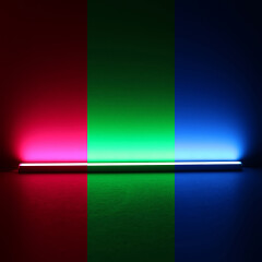 RGBWW LED-Leiste Connect-Line – BAUSATZ – diffus – 56x Farbwechsel 5050 RGB LEDs & 56x warmweiße 5630 CRI90+ LEDs je Meter – 120° 24V DC